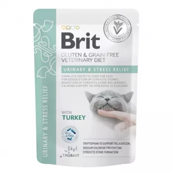 BRIT VD Urinary and Stress Relief Pouch - nourriture humide pour chats - 12x85g