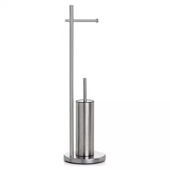 TATAY Baobab porte-papier toilette et brosse WC, acier inoxydable satiné, sur pied
