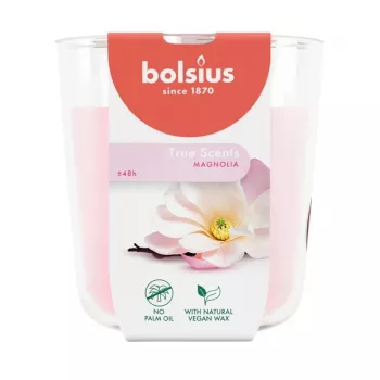Bougie parfumée en verre BOLSIUS True Scents - magnolia, Ø97x85 mm