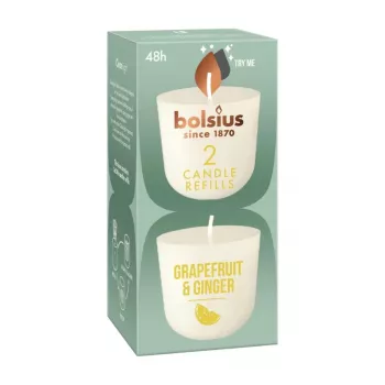 Bougies rechargeables BOLSIUS Clean Light 2 pièces vanille & fève tonka