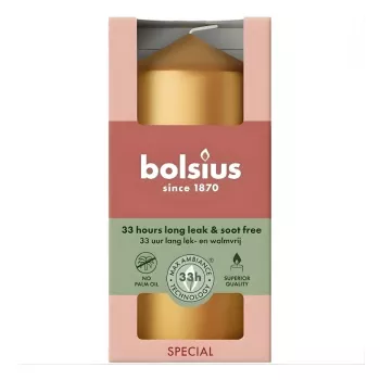 Bougie cylindrique BOLSIUS Ø120x58 mm or