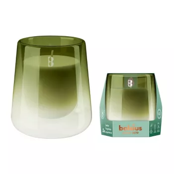 Bougie parfumée en pot de verre BOLSIUS gardénia & figue transparent Ø95x85 mm