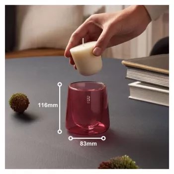 Bougie parfumée en pot de verre BOLSIUS gardénia & figue transparent Ø95x85 mm