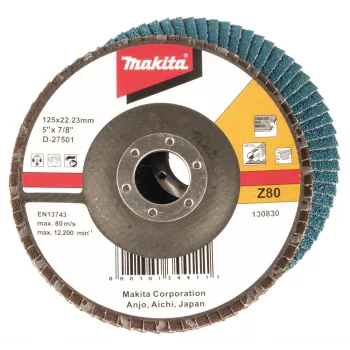 Disque à lamelles Makita D-27501 125 mm zircone grain 80 conique