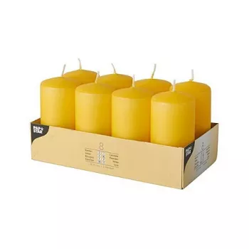 Bougie pilier PAPSTAR jaune doré 10 cm