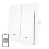 MOES ZS-B-EU2 interrupteur d'éclairage ZigBee 2 canaux, sans neutre, blanc