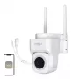 MOES WCM-B66 caméra IP Wi-Fi extérieure 3 MP avec détection humaine par IA, vision nocturne en couleur, panoramique/inclinaison, audio bidirectionnel, étanche IP66