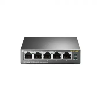 Commutateur PoE+ de bureau TP-Link TL-SF1005P 5 ports 10/100 Mbps avec 4 ports PoE+, budget 67 W, mode Extend