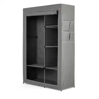 Armoire textile RAYEN 105 x 45 x 161 cm grise