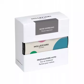 Millefiori White Rose diffuseur de parfum voiture Espresso à clip