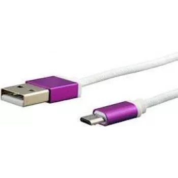 Câble e+p CCS 549 USB 2.0 Micro-USB B vers USB A, 1 m, blanc
