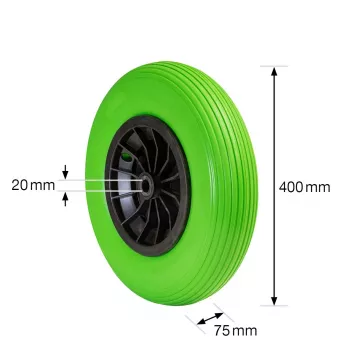 Wagner Design Yourself roue de brouette pleine gomme RO 8402 verte 260 mm 120 kg 4840201