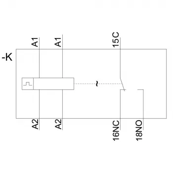 Relais temporisé clignotant asymétrique Siemens 3RP25551AW30, 24-240 V AC/DC, 2 CO, 0,05 s - 100 h, rail DIN