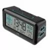 TFA Dostmann 60.2562.01.GB réveil radio-piloté noir bleu clair