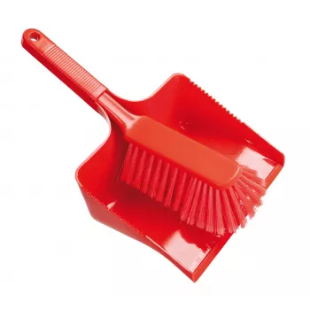 Ensemble pelle et balayette Haug Bürsten rouge plastique 35 cm de large (FC88921)