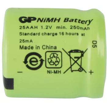 Accumulateur rechargeable NiMH GP Batteries NH GP 25AAH 1/3AA 250 mAh pack de 1 (30125AAH-C1)