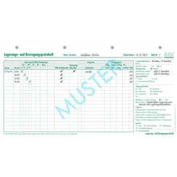 Formulaires de protocole de stockage et de mouvement BOI, 50 feuilles, A4, blanc (9206-00235N)