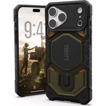 Coque MagSafe UAG Monarch Pro pour Apple iPhone 18 Pro Max / 17 Pro Max, Kevlar Element Green 11456811397B