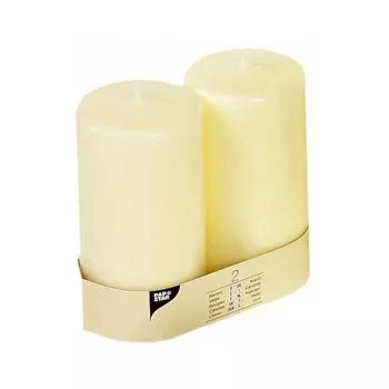 PAPSTAR Bougie pilier 15 cm ivoire