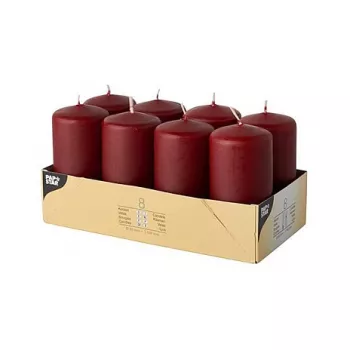 PAPSTAR Bougie pilier 10 cm bordeaux