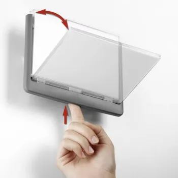 DURABLE Click Sign plaque de porte 149x105,5 mm fixation adhésive/vis graphite