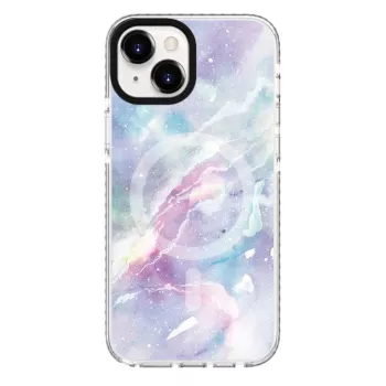 Evelatus coque PC+TPU avec MagSafe pour Apple iPhone 15 Plus – Custom Marble Purple