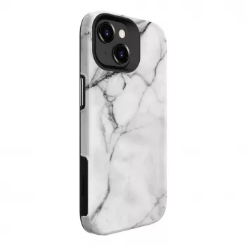 Evelatus coque Armor TPU+PC pour Apple iPhone 15 Plus marbre blanc