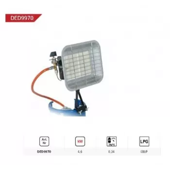 DEDRA radiateur à gaz pour bouteille 4,6 kW