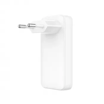 Fixed Slim chargeur de voyage 2xUSB-C 65W GaN PD blanc