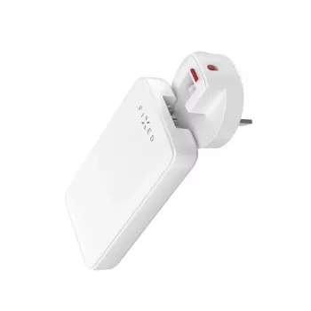 Fixed Slim Traveller chargeur de voyage 2xUSB-C avec adaptateurs mondiaux, GaN, 45W – blanc