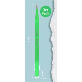 Recharge de stylo gel ONLINE magiXX verte 0,7 mm 3 pièces (40165/3)