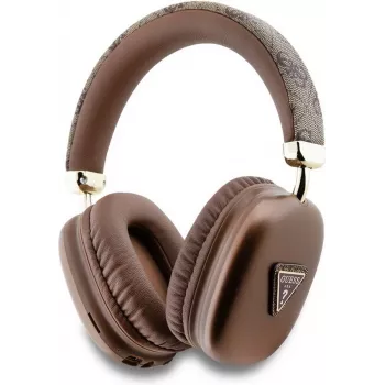 Casque sans fil Bluetooth 5.3 GUESS avec logo triangle 4G, marron