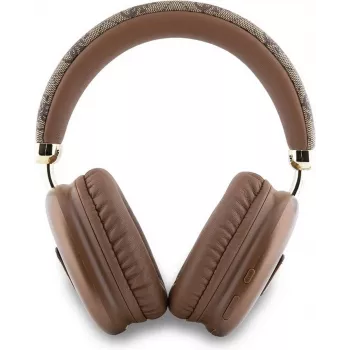 Casque sans fil Bluetooth 5.3 GUESS avec logo triangle 4G, marron