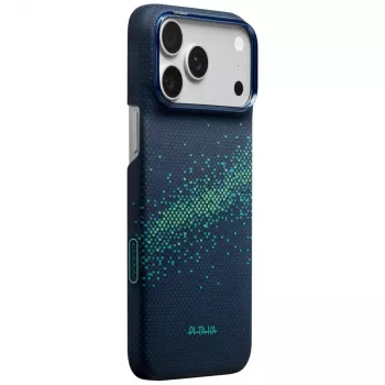 Coque PITAKA Edge Milky Way Galaxy 2.0 pour iPhone 18 Pro Max / 17 Pro Max - Nearfield Blue