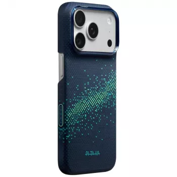 PITAKA Edge Milky Way Galaxy 2.0 Case for iPhone 18 Pro / 17 Pro - Nearfield Blue