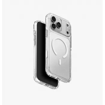 Coque de charge UNIQ LifePro Xtreme MagClick pour iPhone 18 Pro Max / 17 Pro Max - transparent pailleté