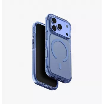 Coque de charge UNIQ Combat Magclick pour iPhone 18 Pro / 17 Pro, bleue