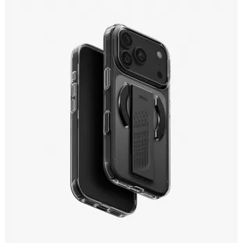 Coque UNIQ Heldro Air pour iPhone 18 Pro / 17 Pro avec charge MagClick, fumée teintée