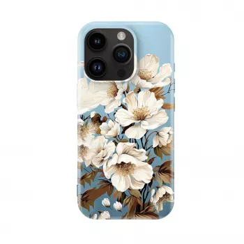 Coque fine Evelatus pour iPhone 16 Pro Max avec MagSafe - Flower Blue