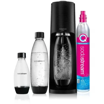 Machine à eau pétillante SodaStream Terra Megapack noire avec 3 bouteilles et cylindre CO2 Quick Connect