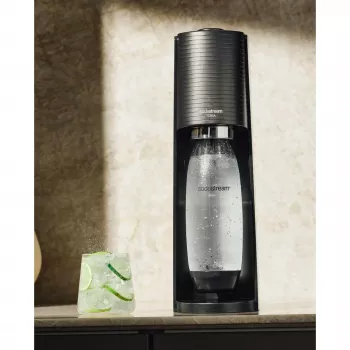 Machine à eau pétillante SodaStream Terra Megapack noire avec 3 bouteilles et cylindre CO2 Quick Connect