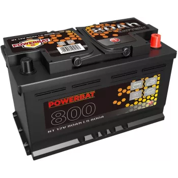 Batterie de démarrage Start-Stop POWERBAT L4 12V 80Ah AGM