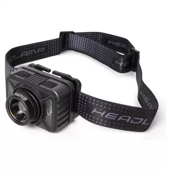 Lampe frontale zoom ENTAC EHL-ZH-10W-R avec batterie rechargeable 10 W et capteur de mouvement