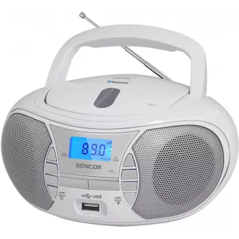 Radio boombox SENCOR SPT 2700WH CD/BT/MP3/USB/FM blanche