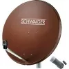 Kit d'antenne parabolique SCHWAIGER 80 cm avec LNB simple, rouge brique