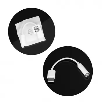 Câble adaptateur audio Huawei CM20 USB-C vers 3,5 mm – blanc