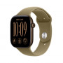Apple Watch Series 12 GPS 46 mm boîtier en aluminium bronze foncé avec bracelet sport olive – M/L
