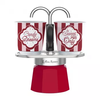 Ensemble cafetière moka Bialetti Mini Express avec 2 tasses (5461)