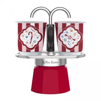 Ensemble cafetière moka Bialetti Mini Express avec 2 tasses (5461)