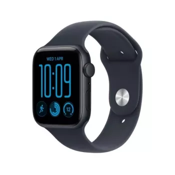 Apple Watch SE 3 GPS 44 mm boîtier en aluminium minuit avec bracelet sport bleu - M/L